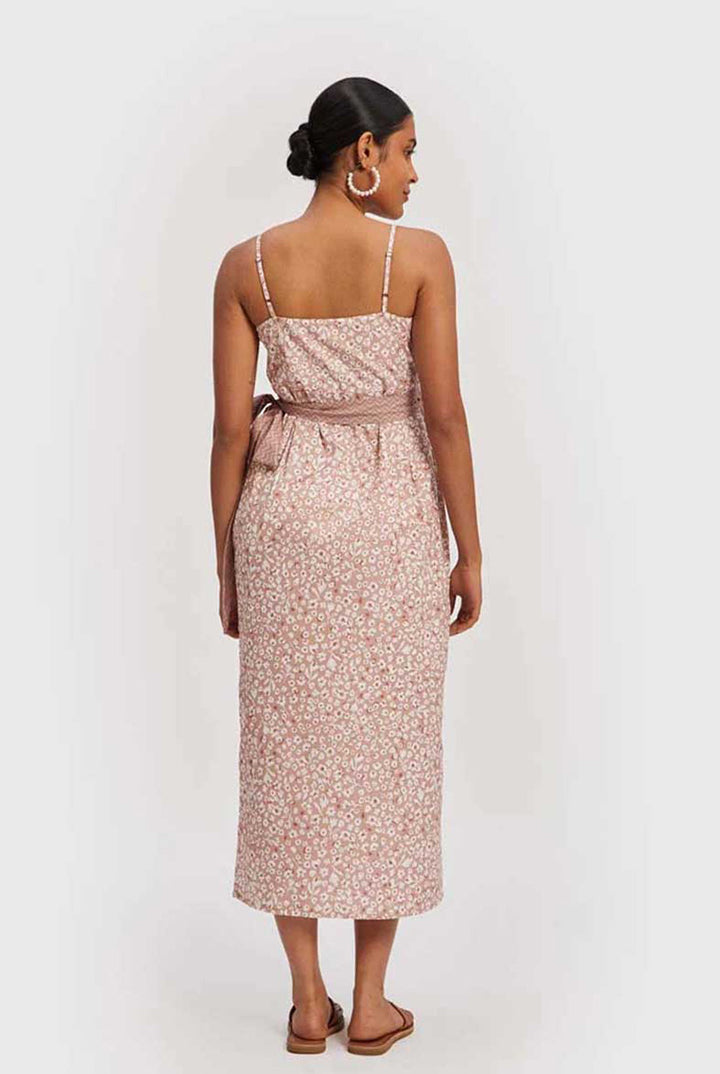 Strappy Wrap Dress in Pink