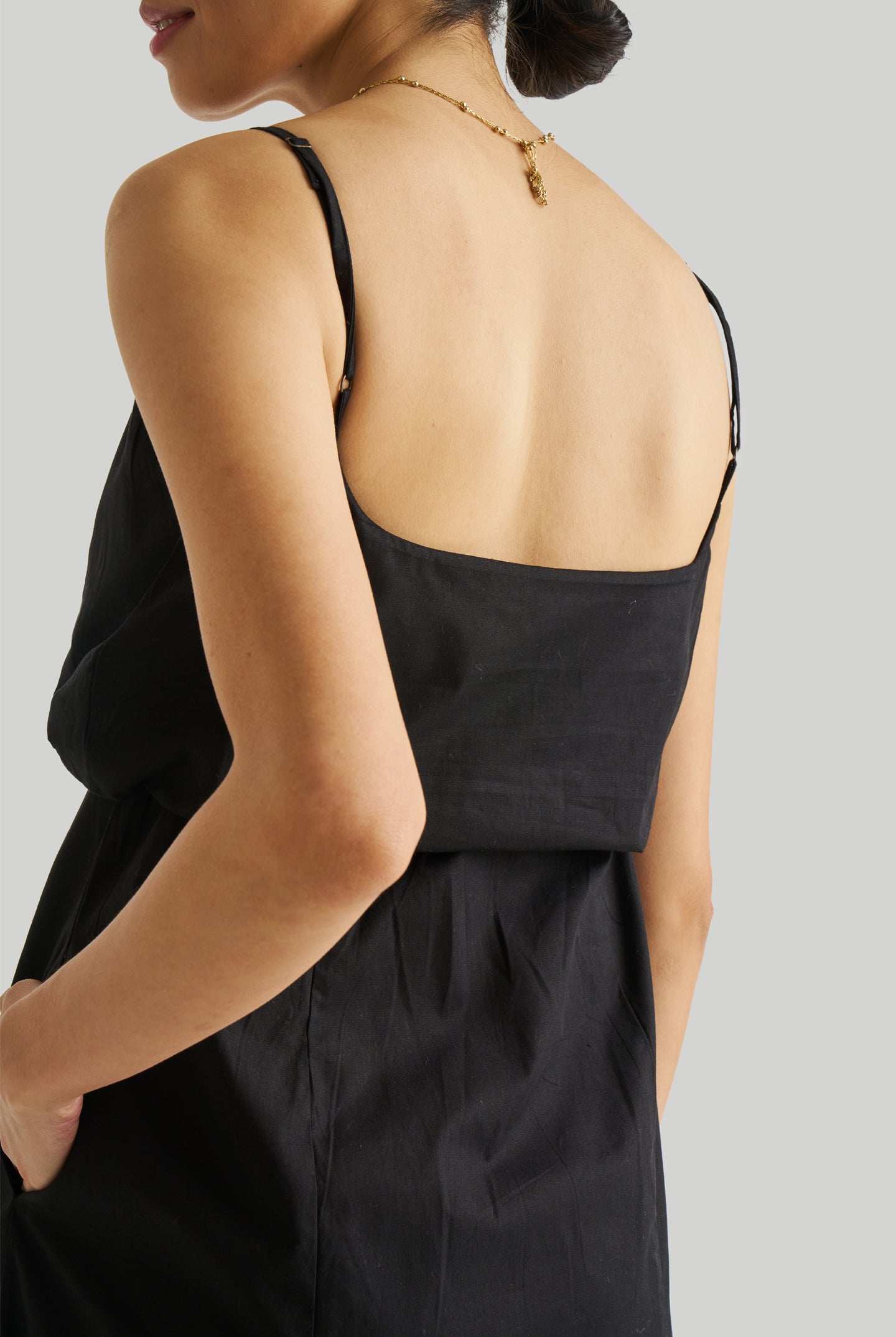 Strappy Maxi Dress in Black