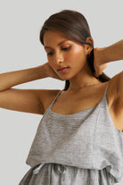 Shirt Dress with Balloon Sleeves in White