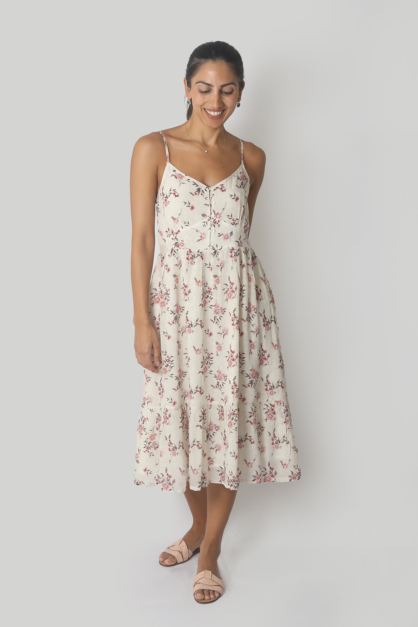 Sunset Scenes Strappy Midi Dress