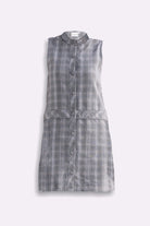 The Cotton Tweed Shift Dress in Grey Flat Lay