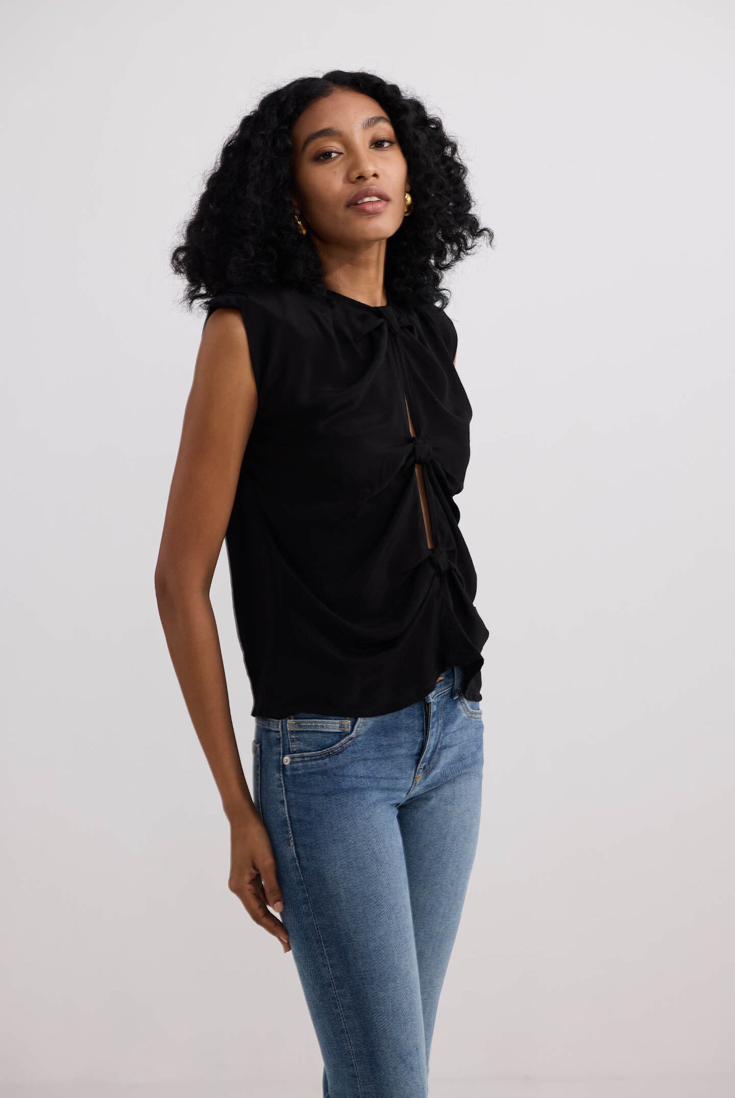The Knot-so-Basic Top in Black Side