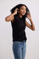 The Knot-so-Basic Top in Black Moodshot