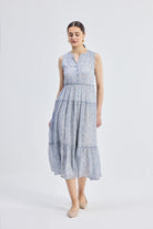 The Perfect Resort Floral Maxi in Periwinkle Blue Side