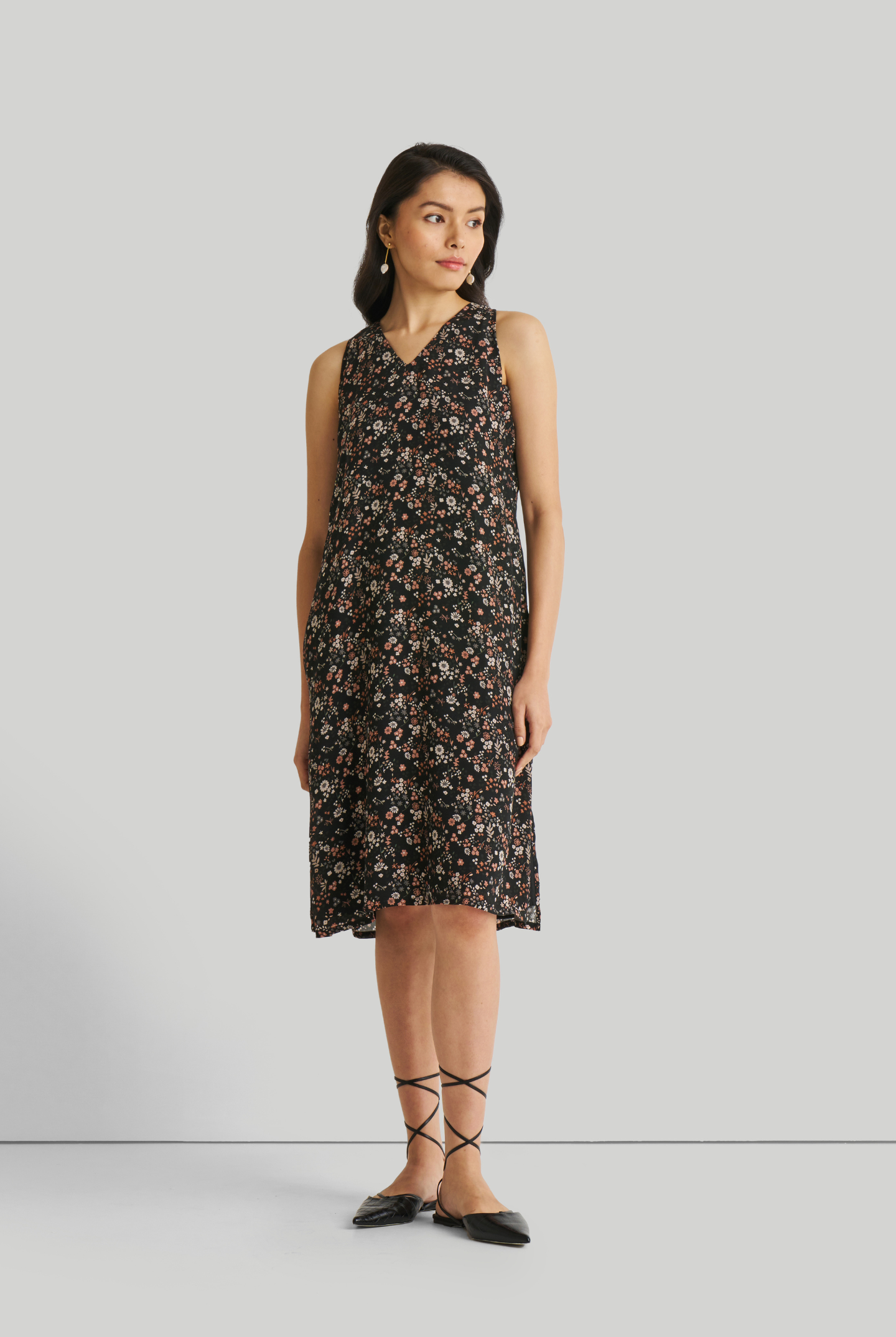 Reading Tea Leaves Dress in Black Florals