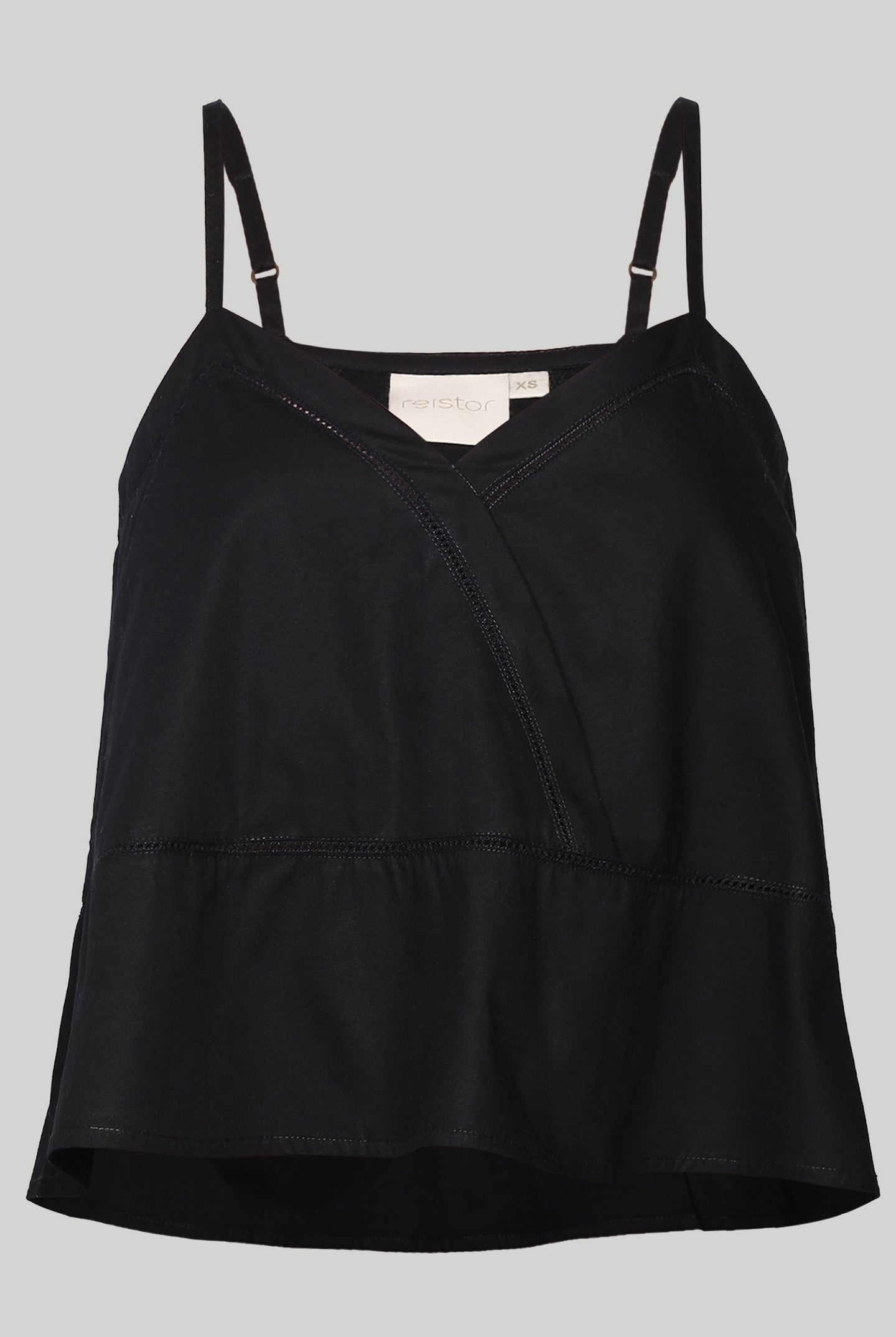 V-neckLaceCamisoleinBlack-5