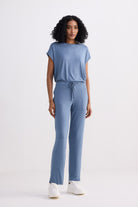 Relaxed Tee Set in Blue Front