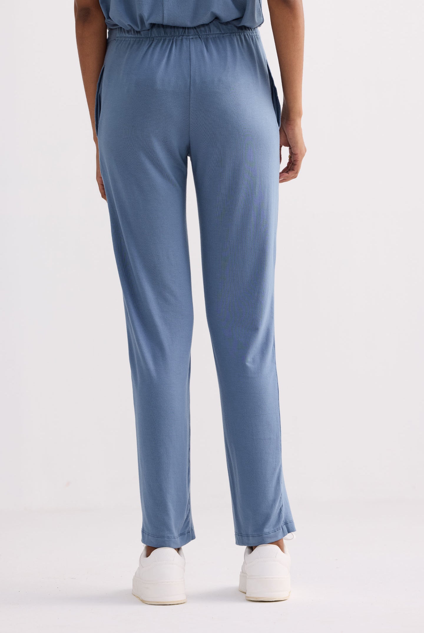Wide Leg Pant in Blue Back