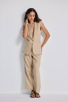 Wide Leg Pants in Hemp Front