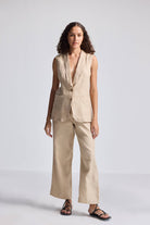 Wide Leg Pants in Hemp Front