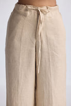 Wide Leg Pants in Hemp Closeup