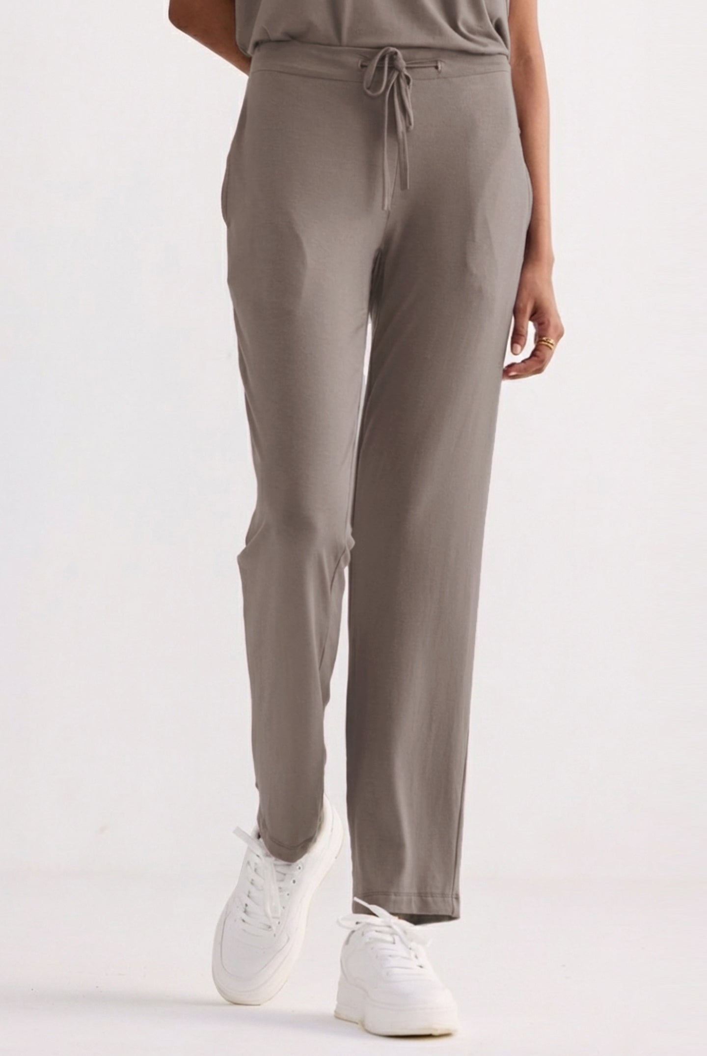 Earth grey wide leg pants relaxed leg fit