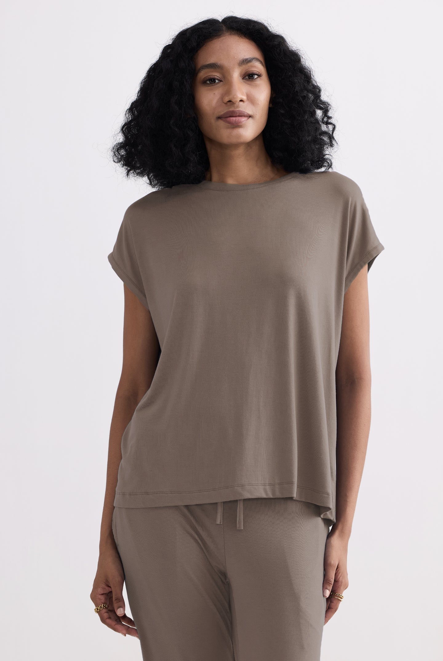 Earth grey wide leg pants everyday wear