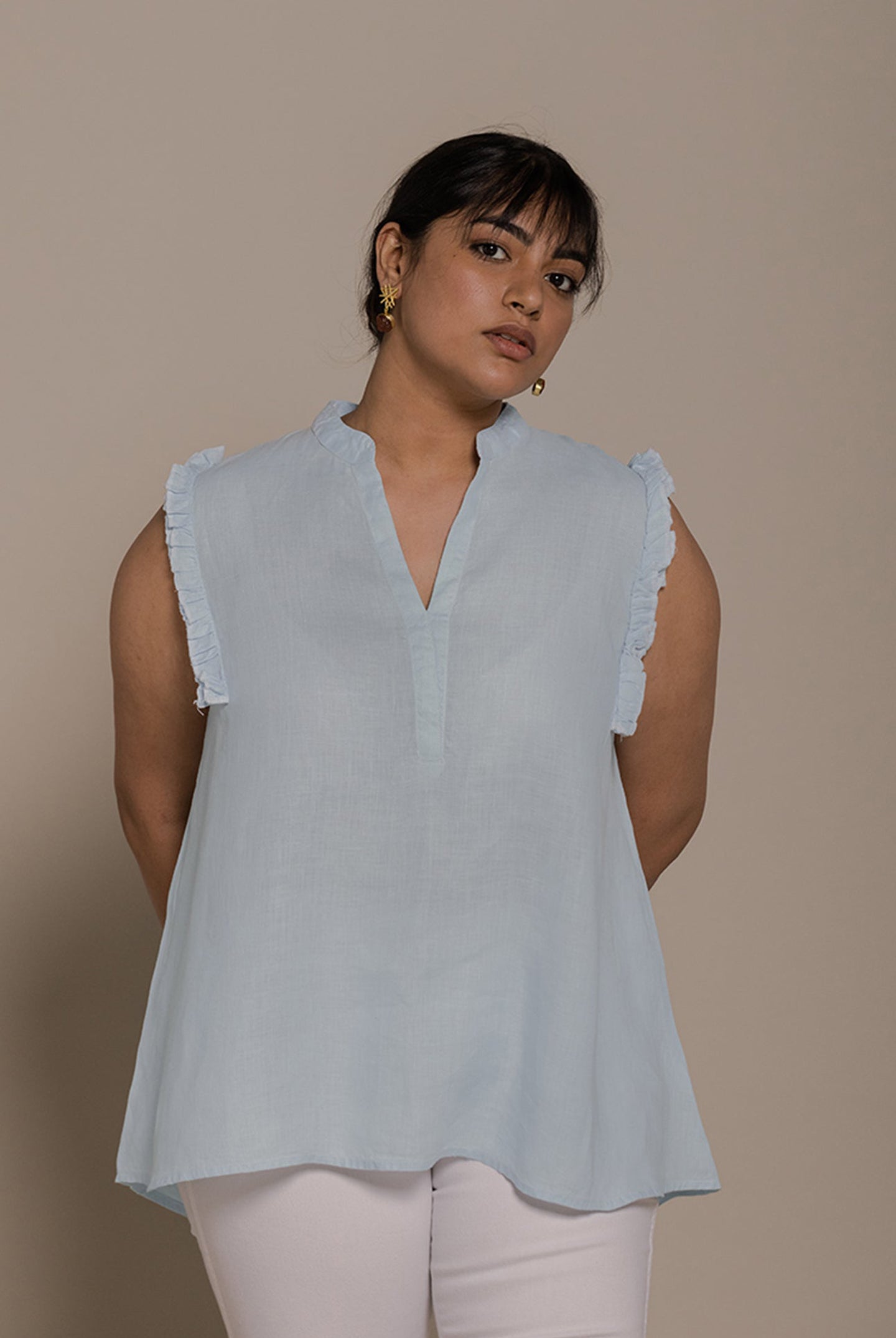 Wind in my Hair Summer Blue Shirt 05