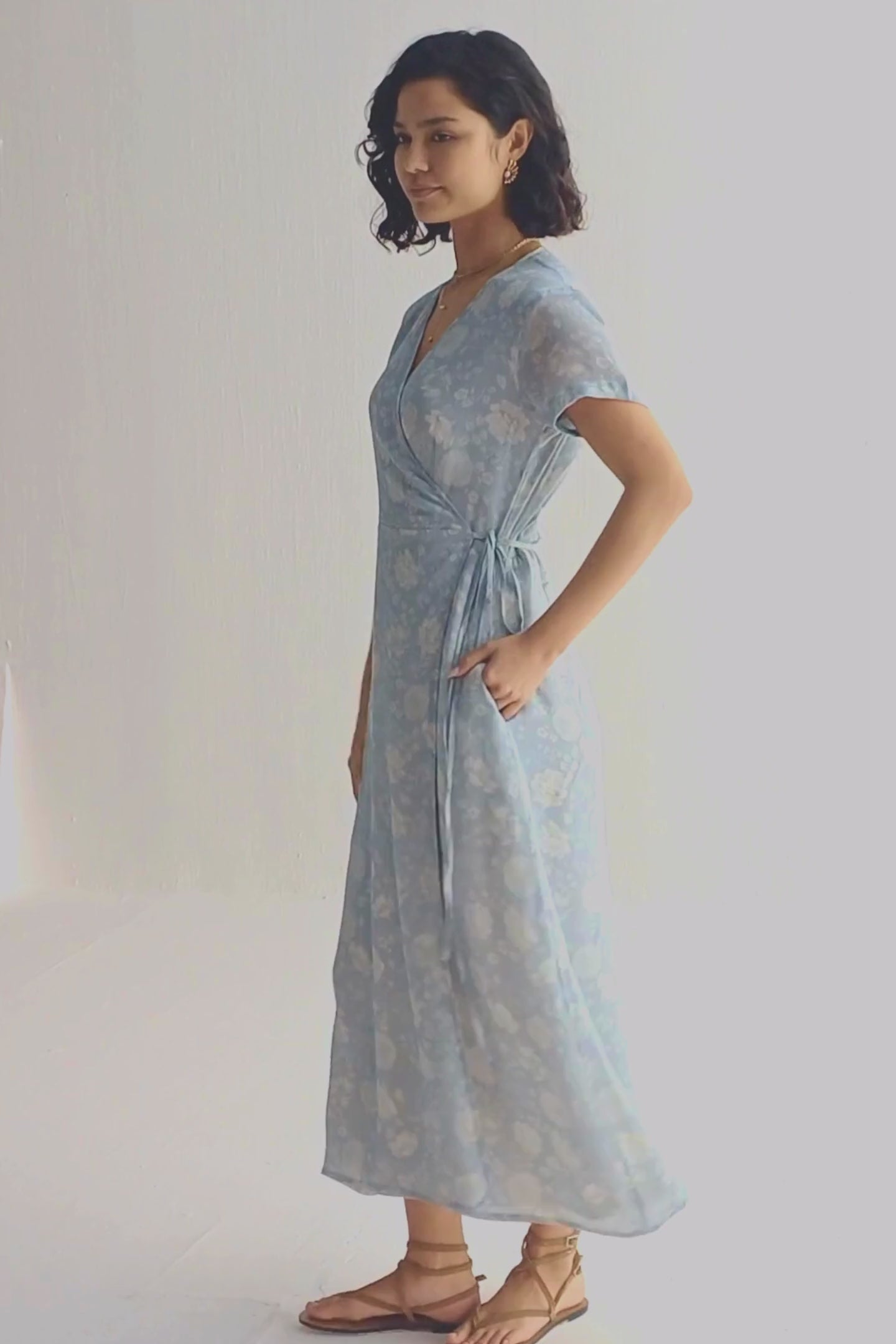 Maxi Wrap Dress in Florals Moodshoot Video