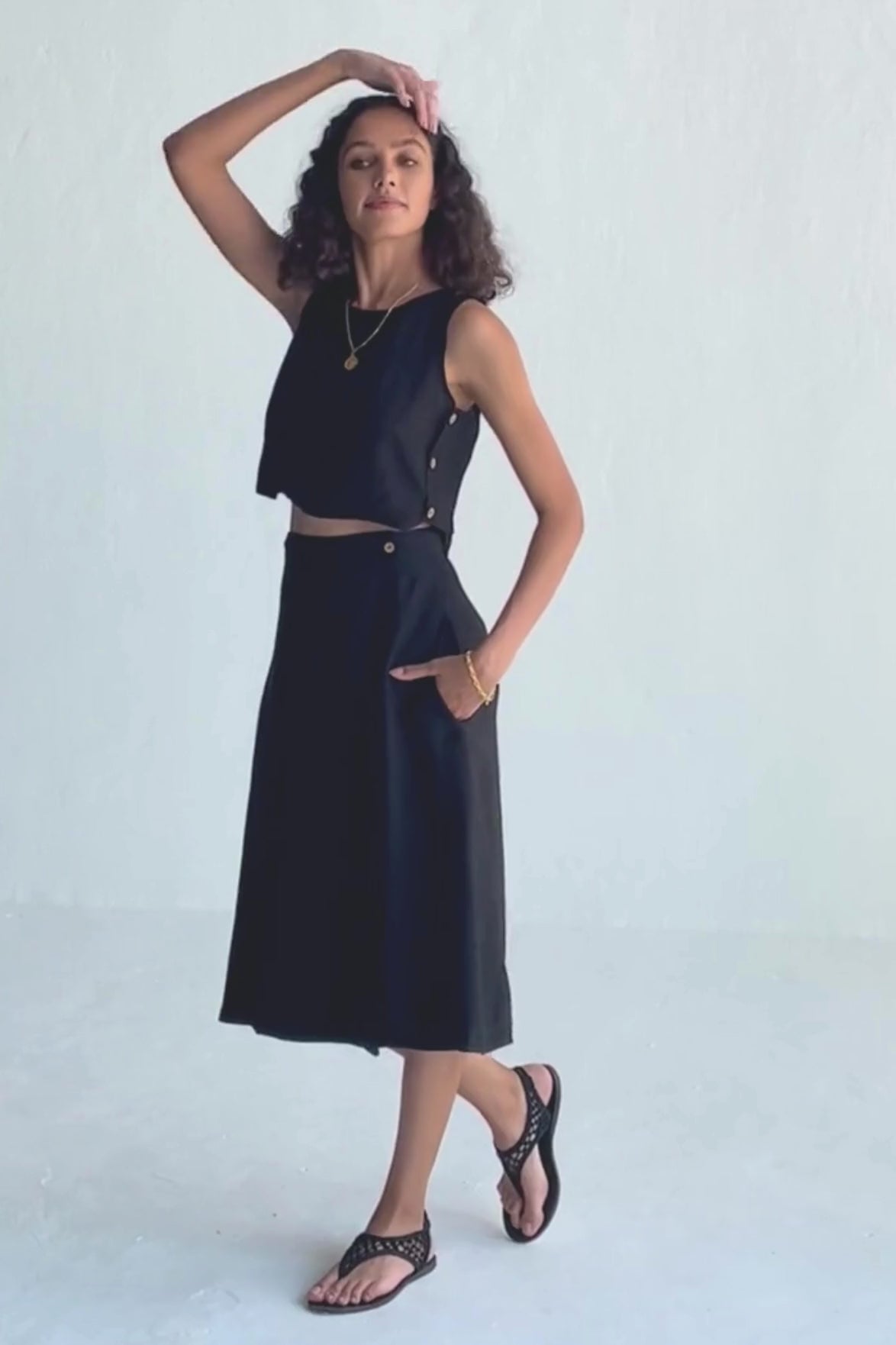 Boxy Crop Top in Black Moodshot Video