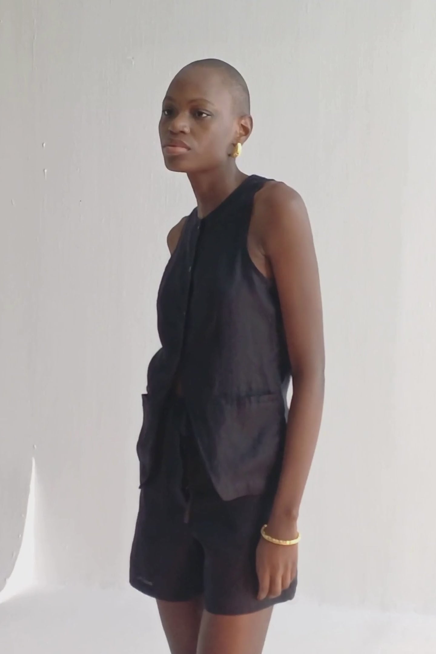 Hemp Vest Jacket in Black Moodshot Video