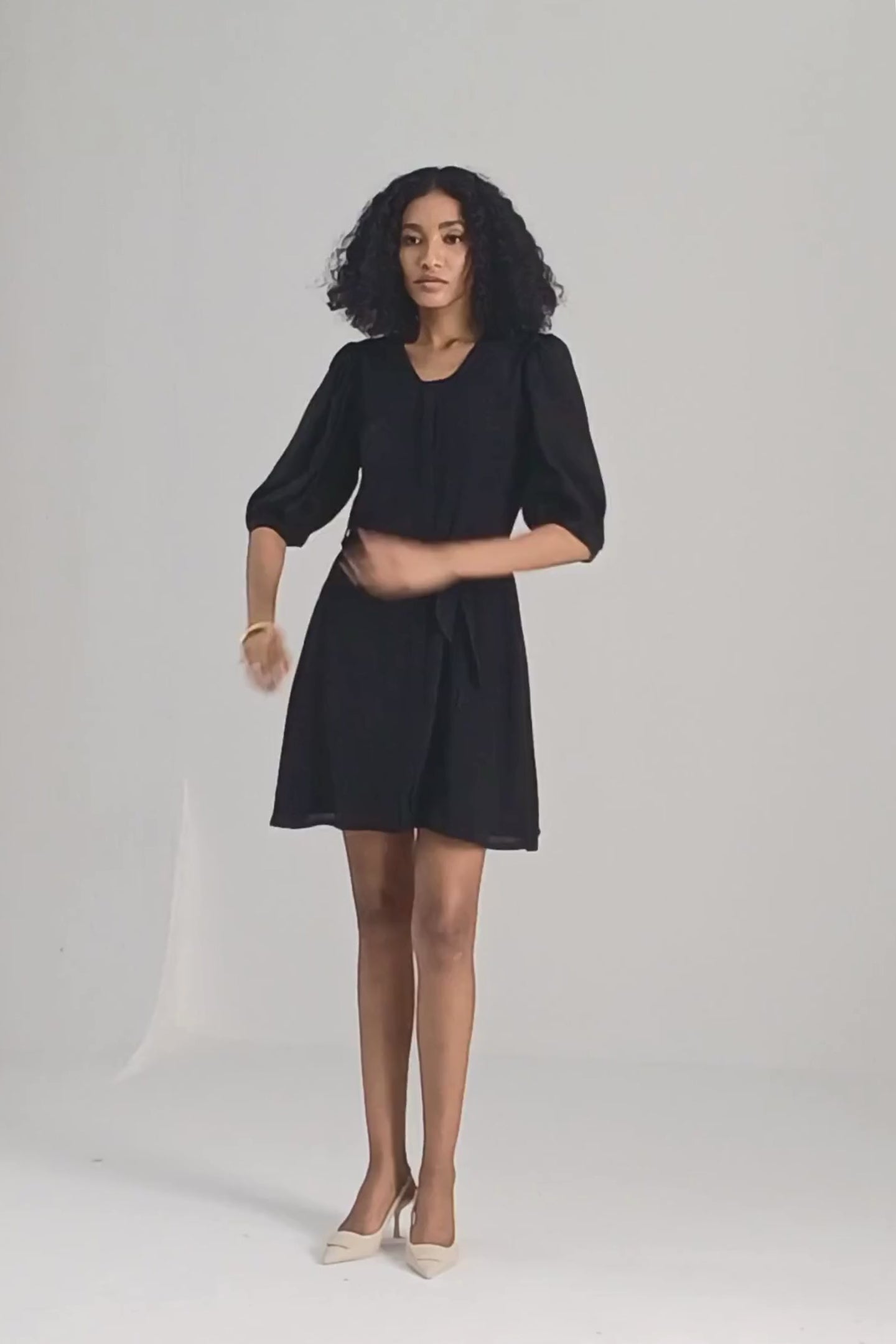 Short Dress with a Waist-tie in Black Moodshot Video
