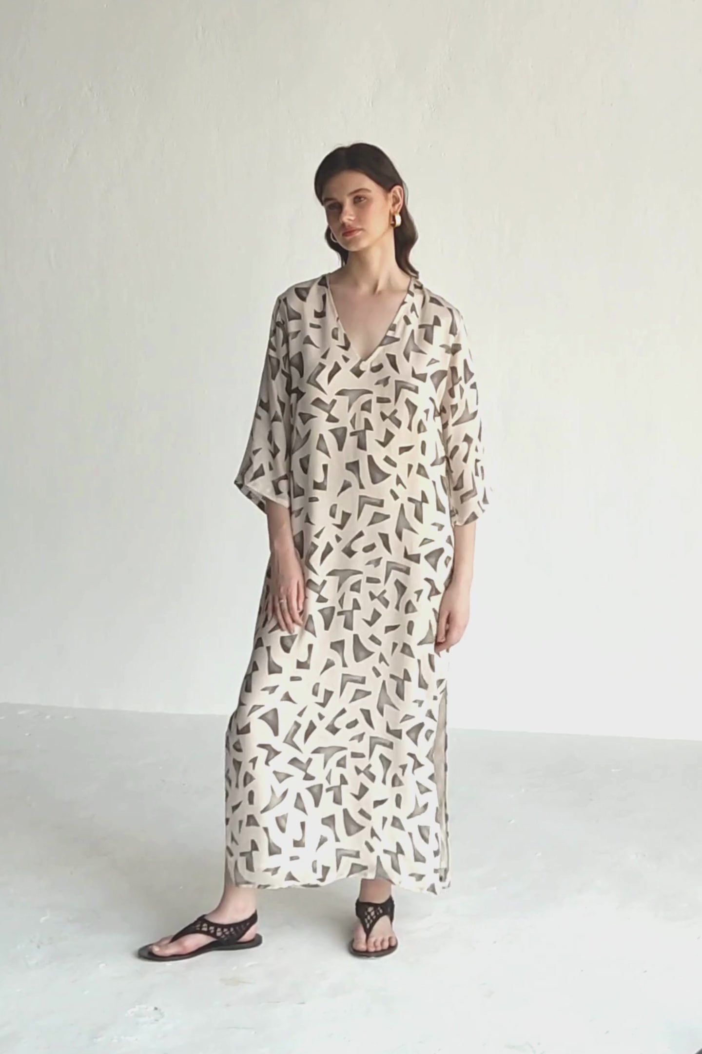 Maxi Dress with Side Slits in Mosaic Moodshot Video