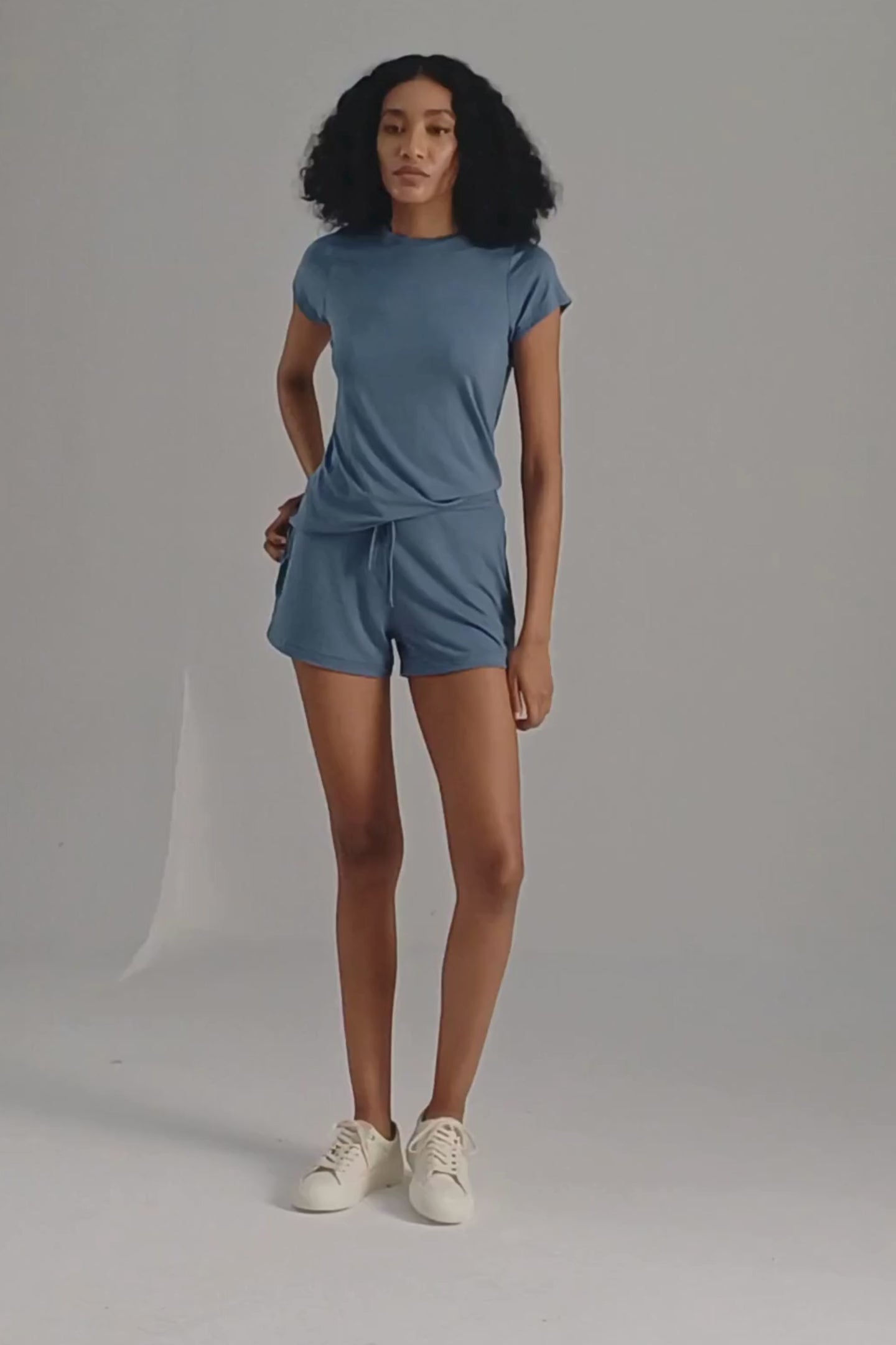Essential Knit Shorts in Blue Moodshot Video