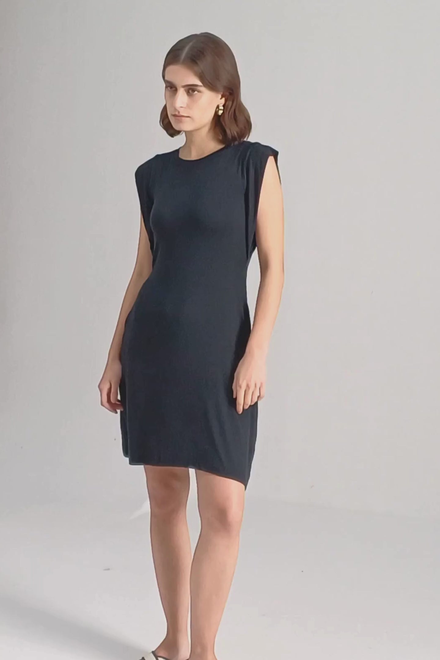 Muscle Tee Short Dress in Black Moodshot Video