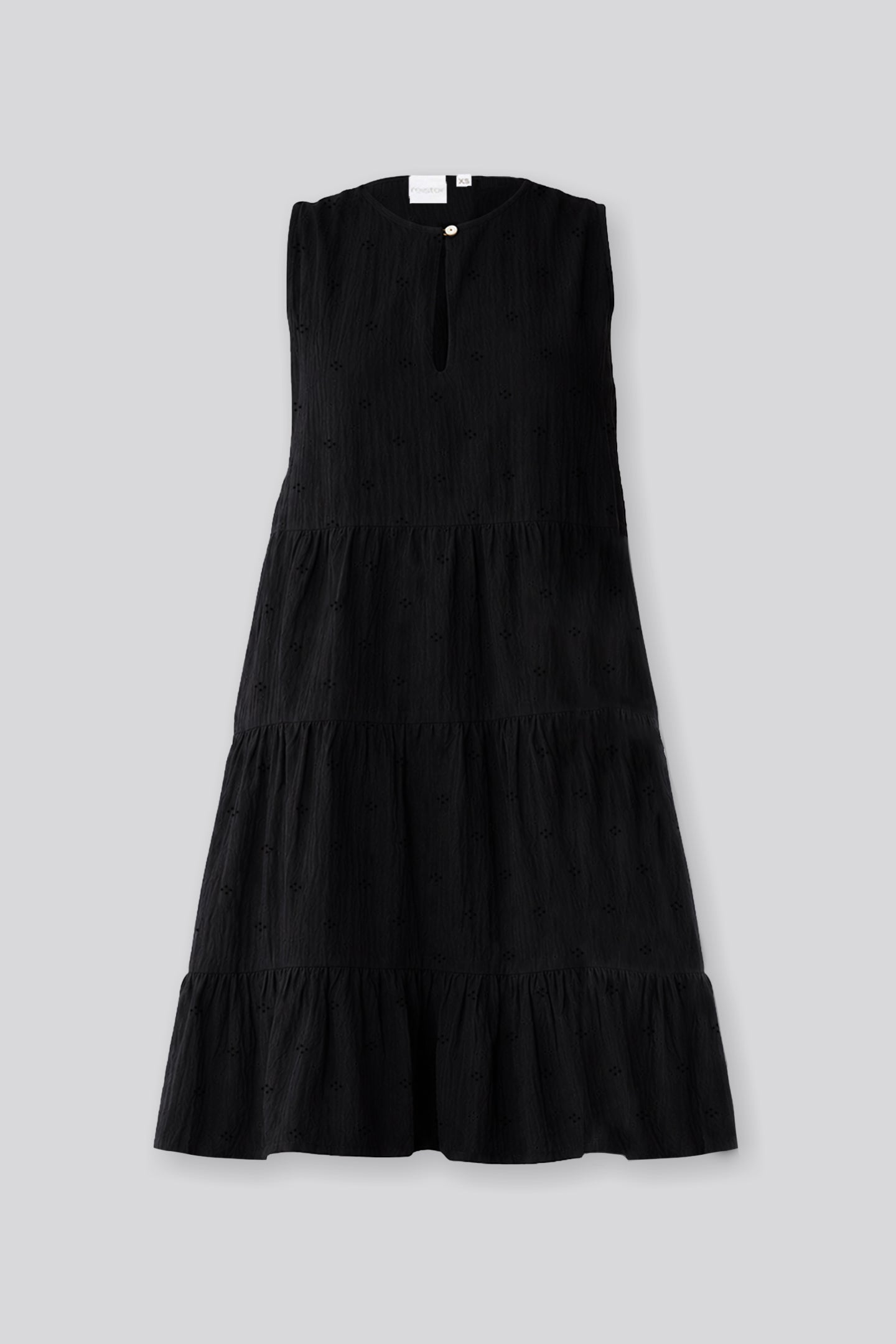 black tiered dress short Cicinia Little Black Dresses Short A-line Strapless Tiered Ruffle Hem Mini Dress
