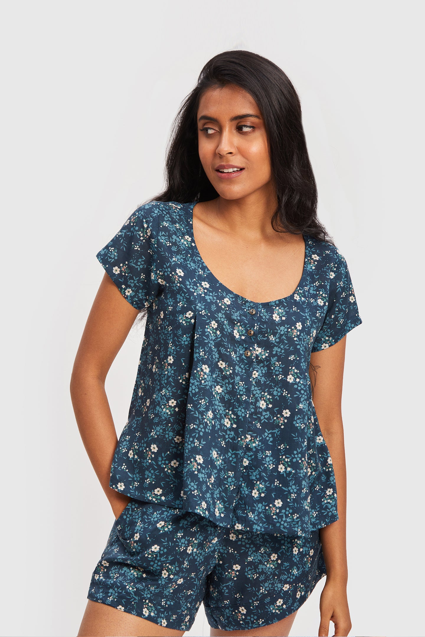 A Dreamy Escape Pajama Shorts Set Reistor