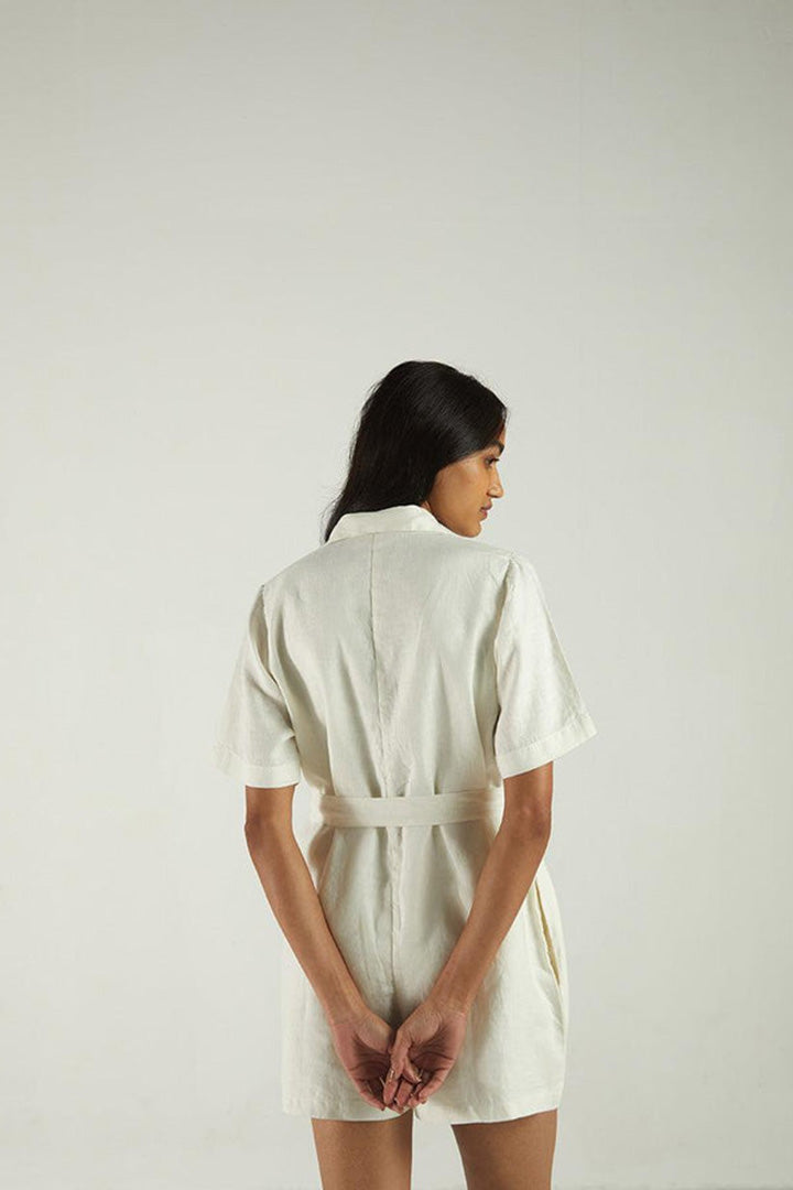 Shell Off-White Color Romper