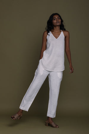 Straight Tapered Leg Pants