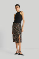 Brunch Skirt in Black Florals