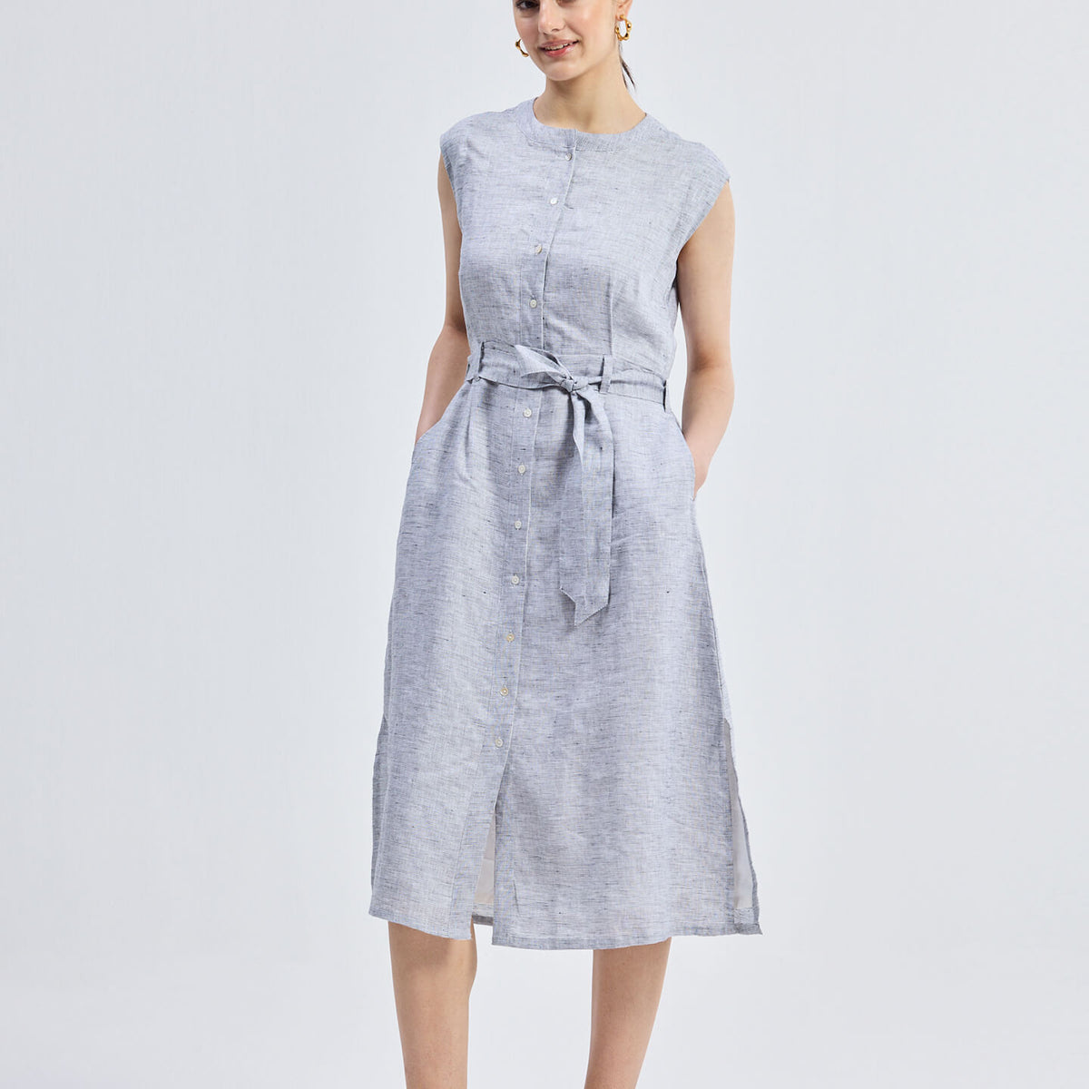 Back Cut Out Linen Dress – Reistor