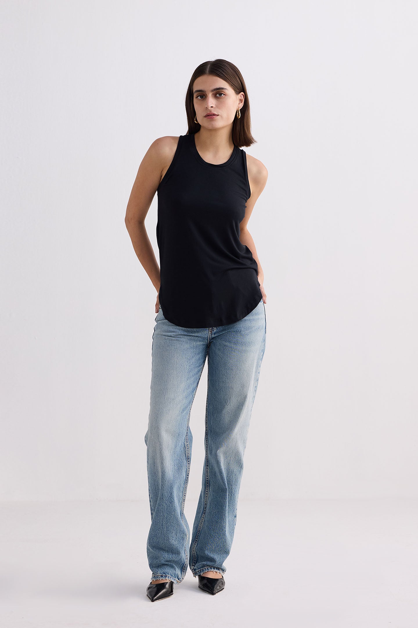 Back to Basics Top in Black Front