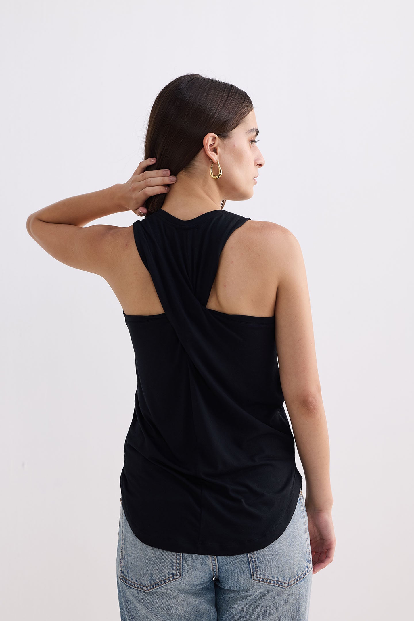 Back to Basics Top in Black Back