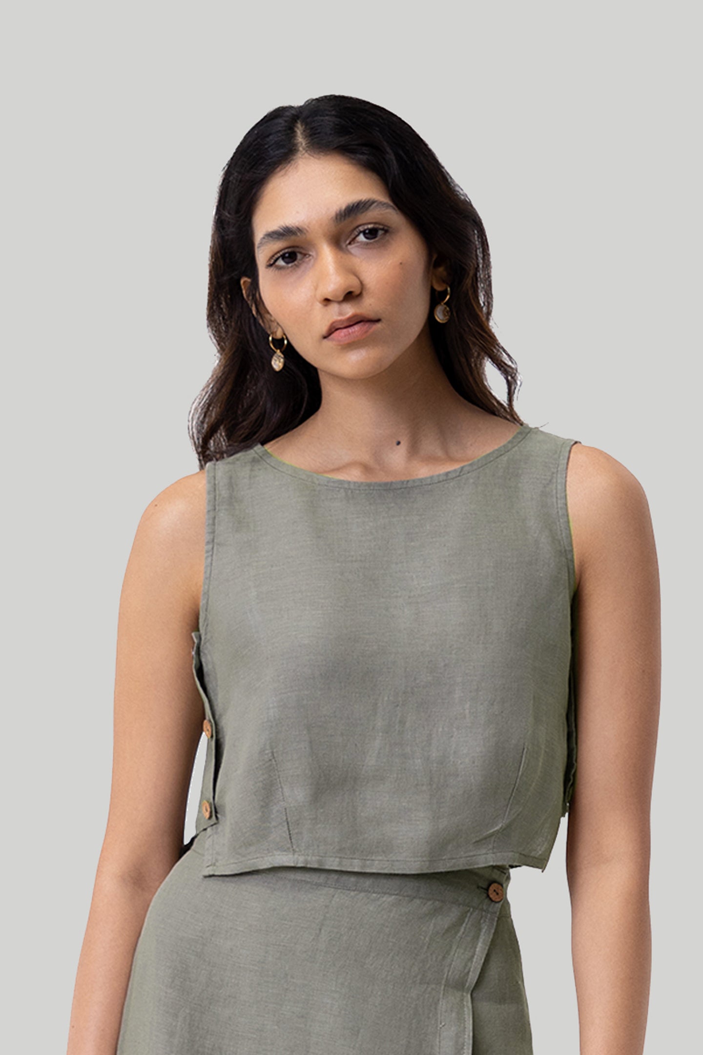 Boxy-Crop-Top-in-Dark-Green-1