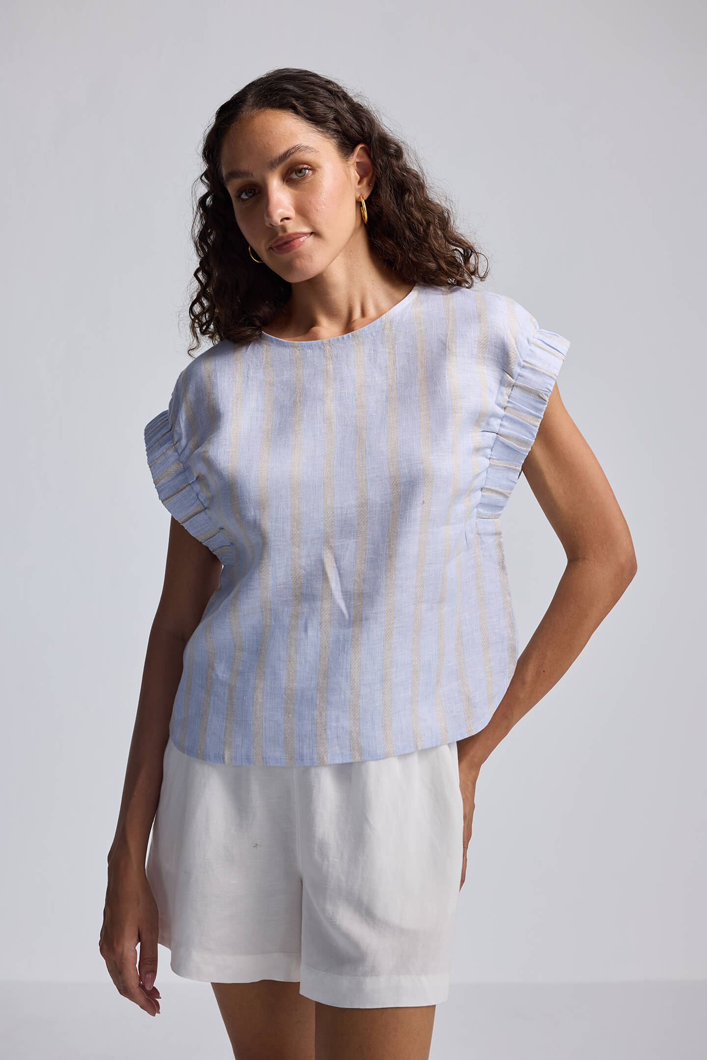 Boxy Top with Sleeve Detailing