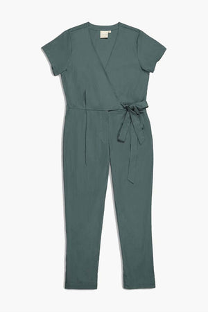 Cropped Wrap Jumpsuit
