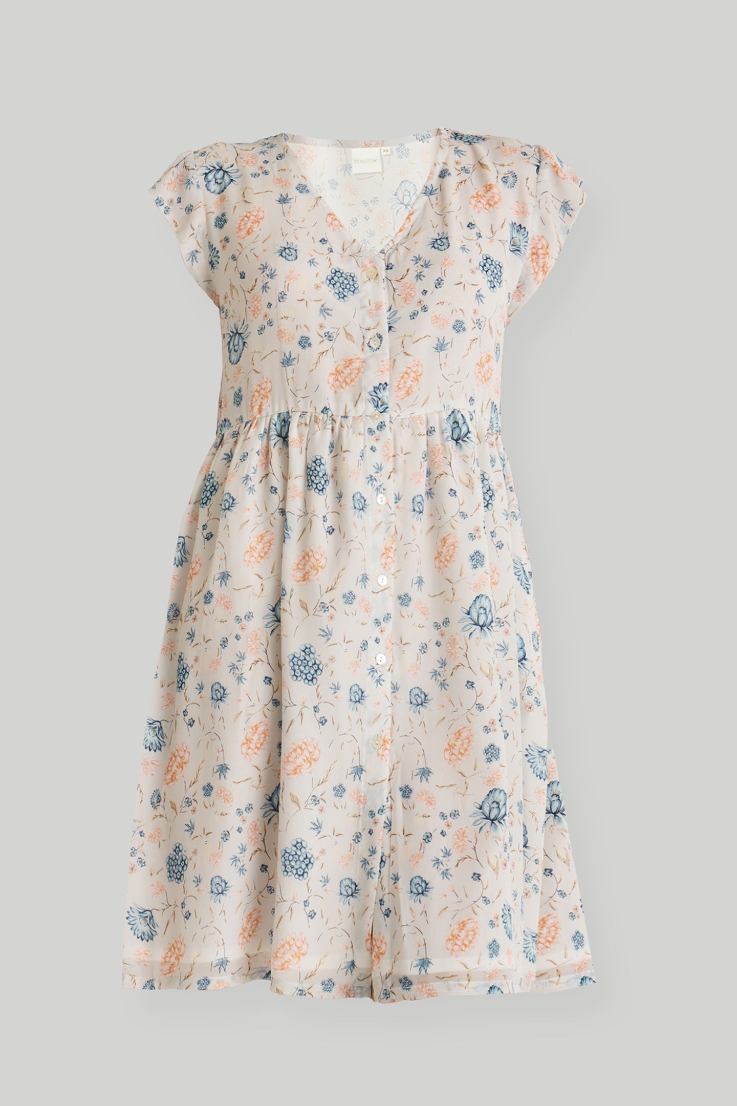 Cap Sleeved Short Dress in Florals Reistor Cap Sleeved Short Dress in Florals Reistor