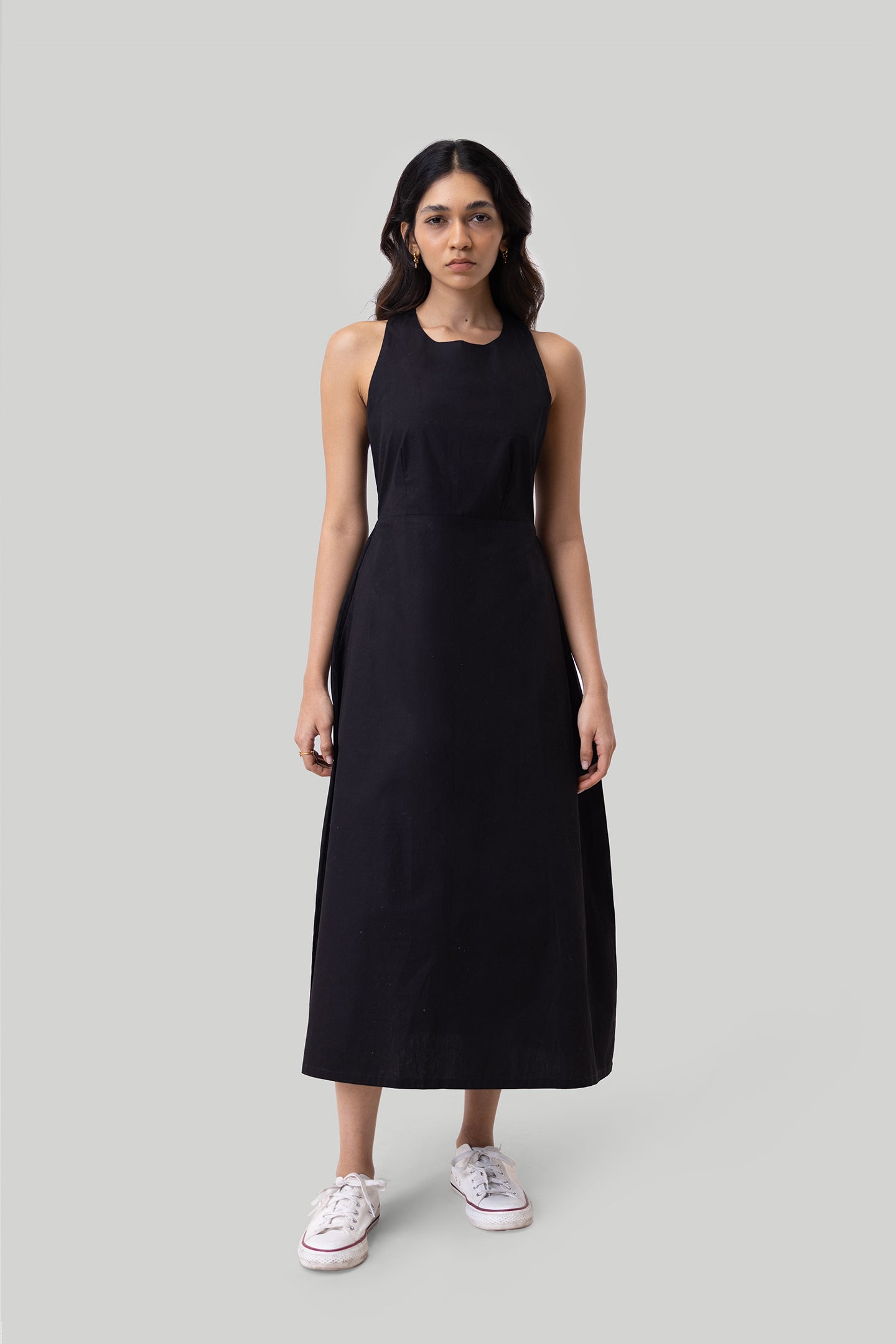 Stylish Cross Back Midi Dress Reistor Stylish Cross Back Midi Dress Reistor