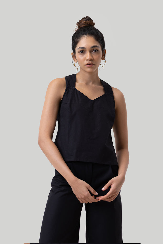 RYRJJ On Clearance Women's Sleeveless Strappy Tank Top Sexy Pleated Bustier  Sweetheart Neck Going Out Crop Tops Y2K Basic Slits Cami Shirt(Black,L) 
