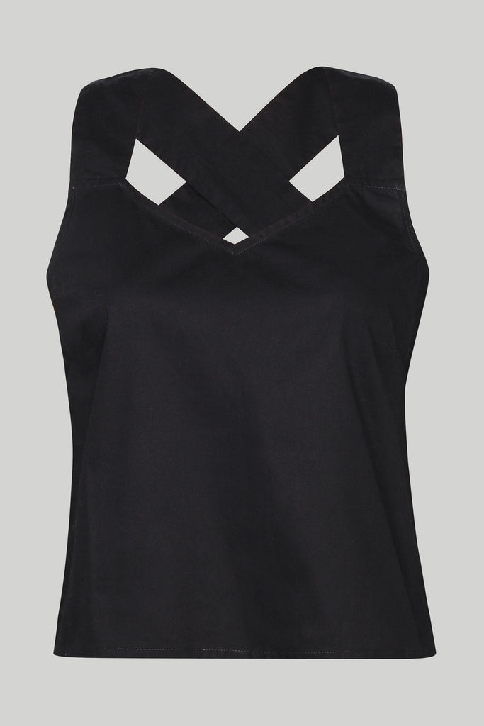 Crossback Button Up Tank Top05