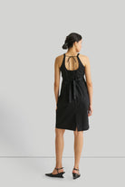 Fitted Knee Length Black Dress 02