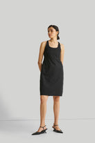 Fitted Knee Length Black Dress 08