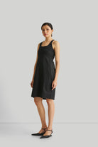 Fitted Knee Length Black Dress 07