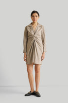 Front Twist Dress in Ecru