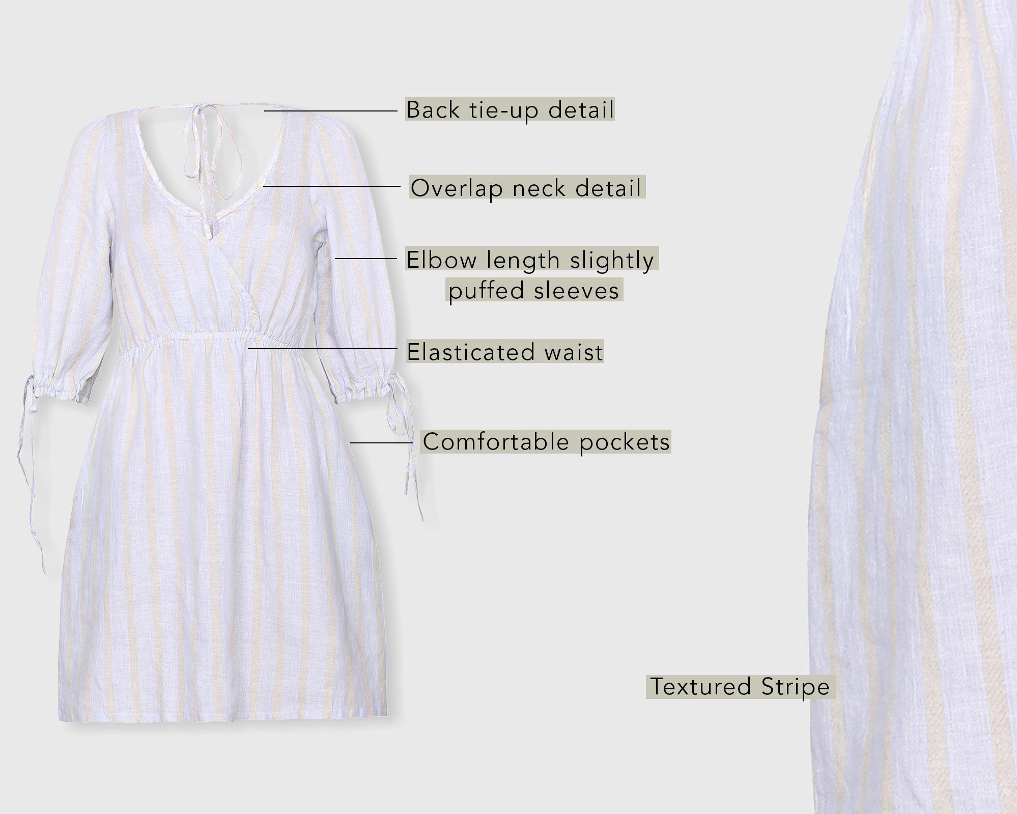 Gathered-Elbow-Sleeve-Short-Dress-in-Stripes-fabricdetails.jpg