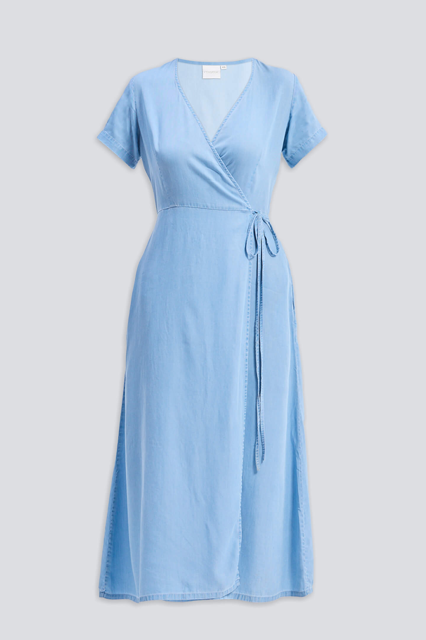 Maxi Wrap Dress in Light Blue