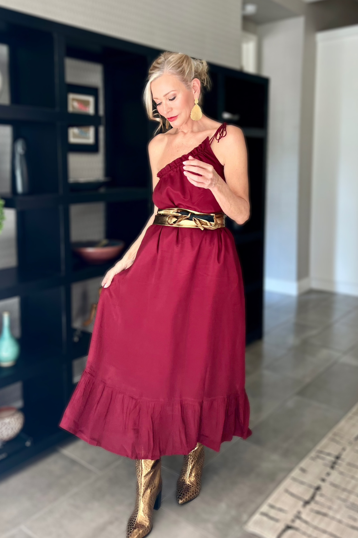 Burgundy Cocktail Midi Dresses for Special Occasions – Reistor