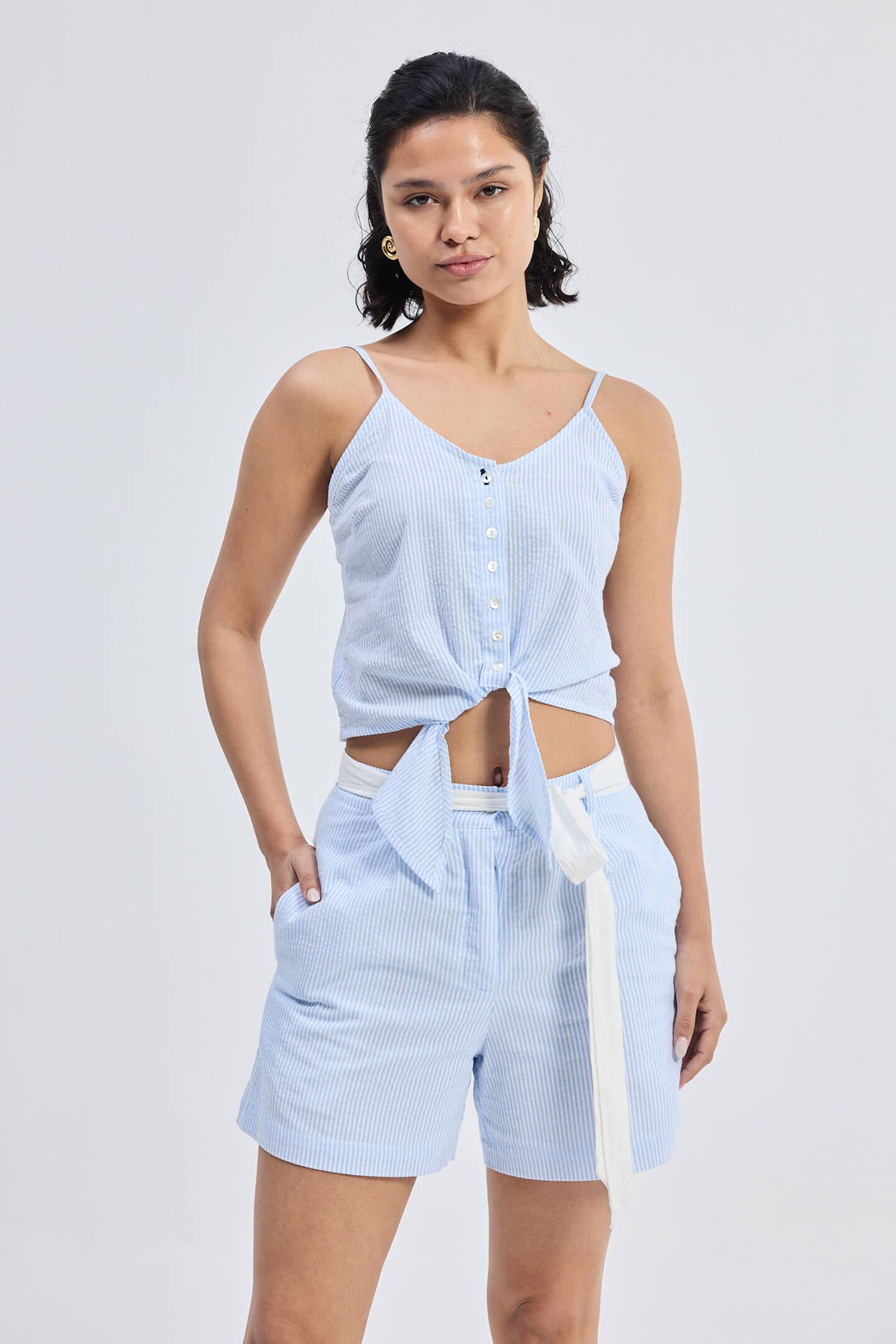 Regular Fit Shorts in Stripes Front