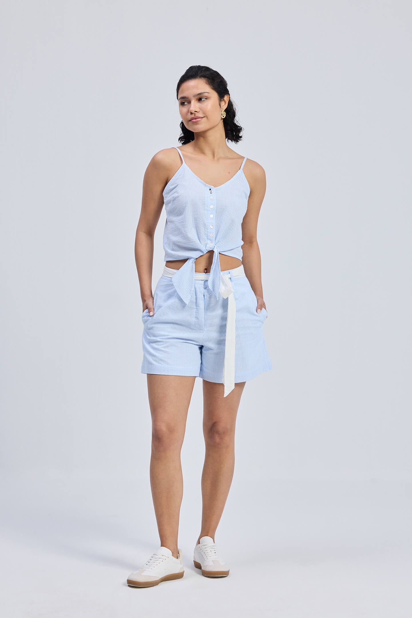 Regular Fit Shorts in Stripes Front