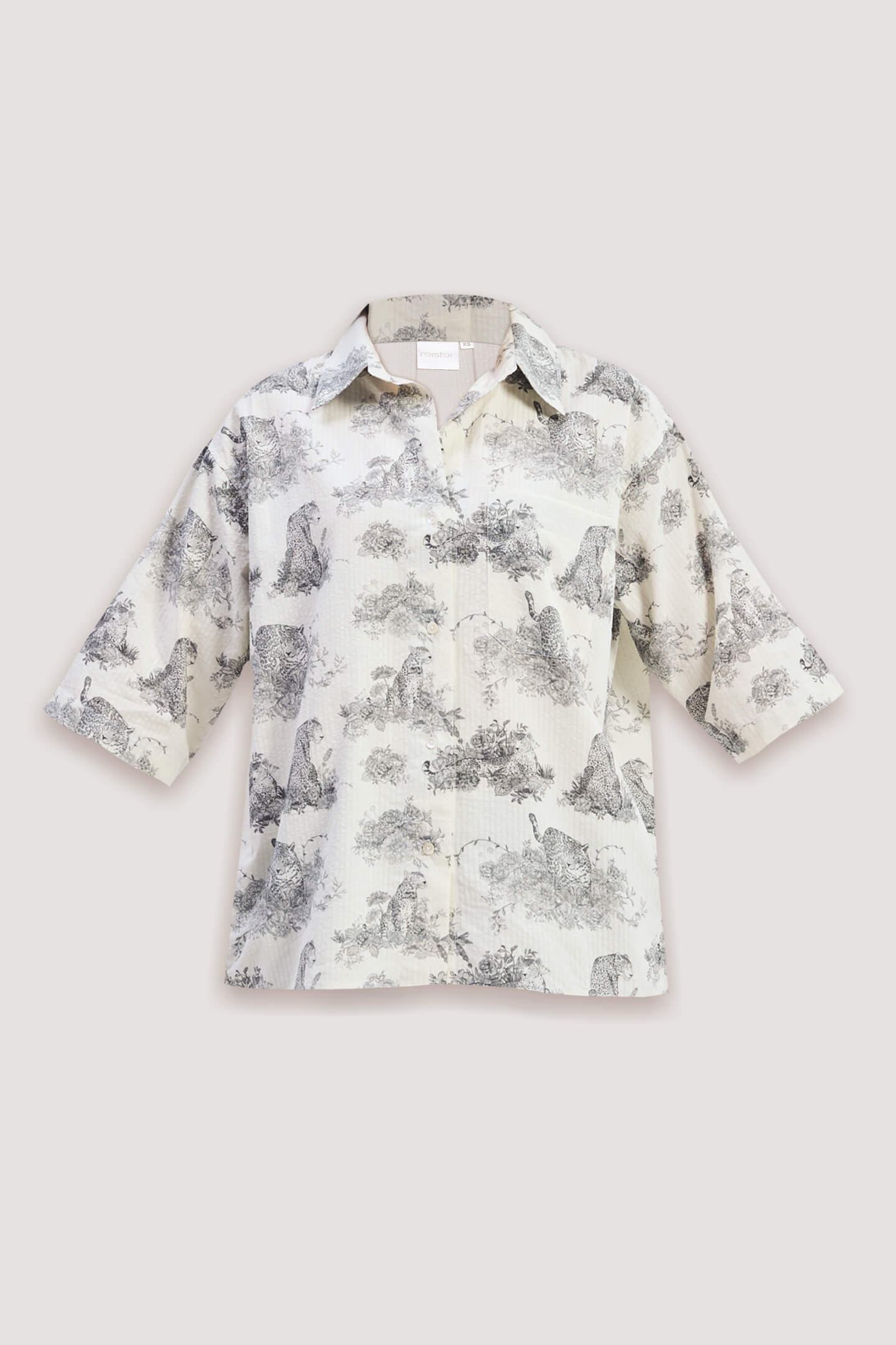 Oversized High-Low Shirt in Animal print